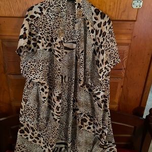 Animal Print Kimono NWOT